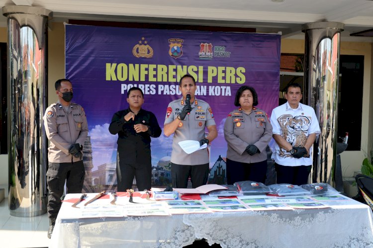 Polres Pasuruan Kota Amankan 4 Tersangka Pengeroyokan Remaja di GOR Untung Suropati