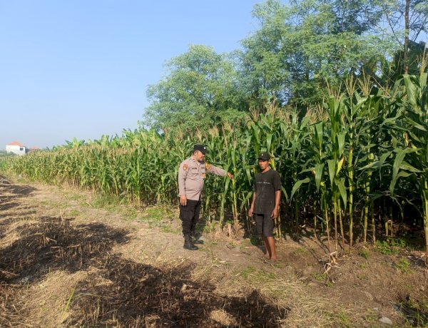 Polisi Pacu Petani Serius Garap Lahan Jagung di Desa Durungbedug