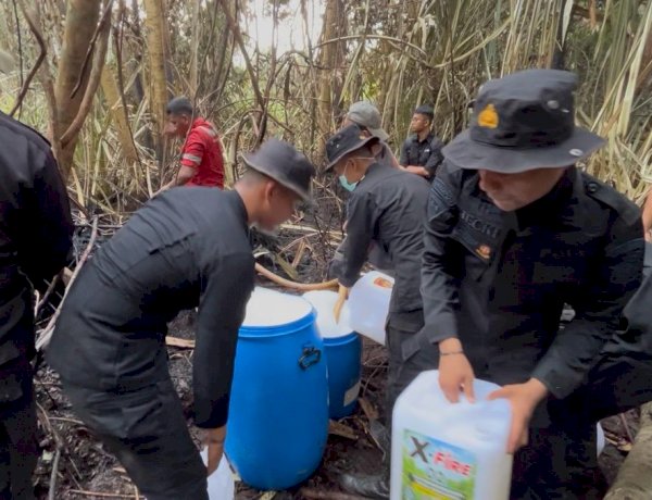 Polda Riau Gunakan X Fire dan Drone Tangani Karhutla Siak, Lima Titik Api Berhasil Dipadamkan
