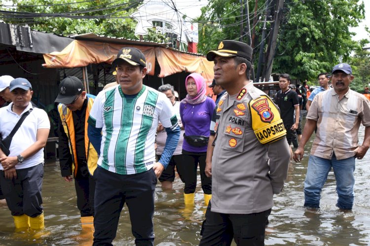 Kapolresta Sidoarjo Ikuti Apel Siaga Banjir dan Pengecekan Wilayah Terdampak