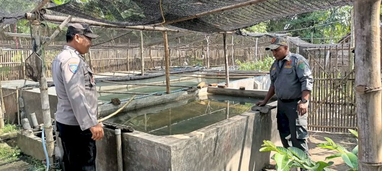 Polsek Tarik Lakukan Patroli Ketahanan Pangan di Desa Mergosari