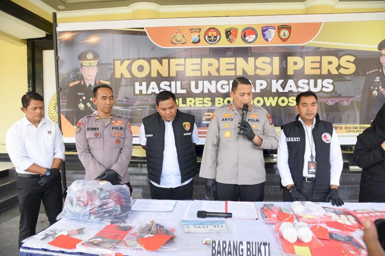 Polres Bondowoso Ungkap Curanmor Amankan 3 Tersangka dan 11 Unit Motor