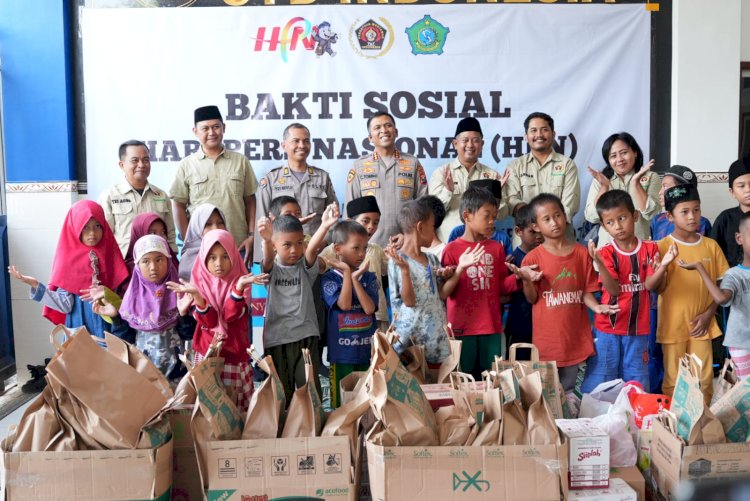 Kapolresta Sidoarjo Hadiri Bakti Sosial HPN dan HUT ke-80 PWI di Griya Balita SYD